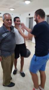 Hassan on the moment of his release in the Haifa court