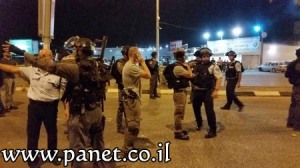 Police at the entrance of Tamra - October 8, 2015